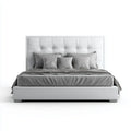 Double Bed Upholstered 200x160x100 cm - Grey - Modern Design